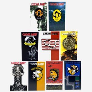 Metal Gear Solid Emblem and Diecast Pin Collection - 9 metal pin set